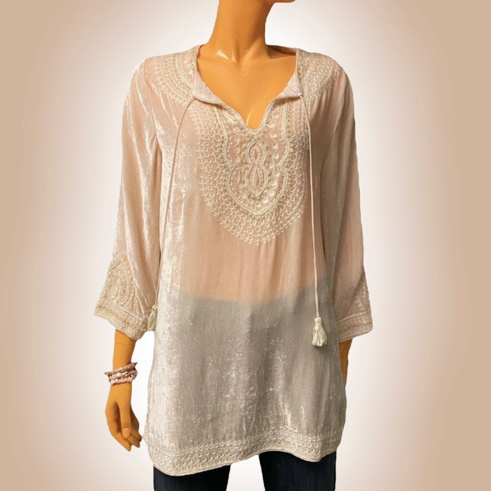 CALYPSO ST. BARTH Lightweight Velvet Tunic
